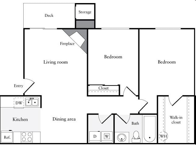 2BR/1BA - Redmond Park Apts