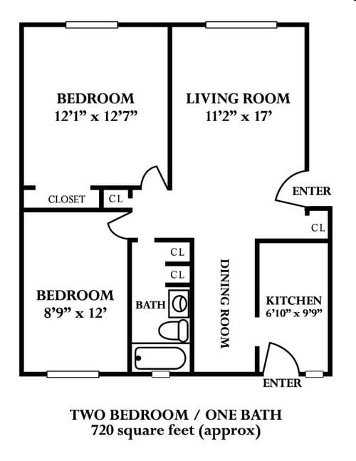 2BR/1BA - Marine Gardens