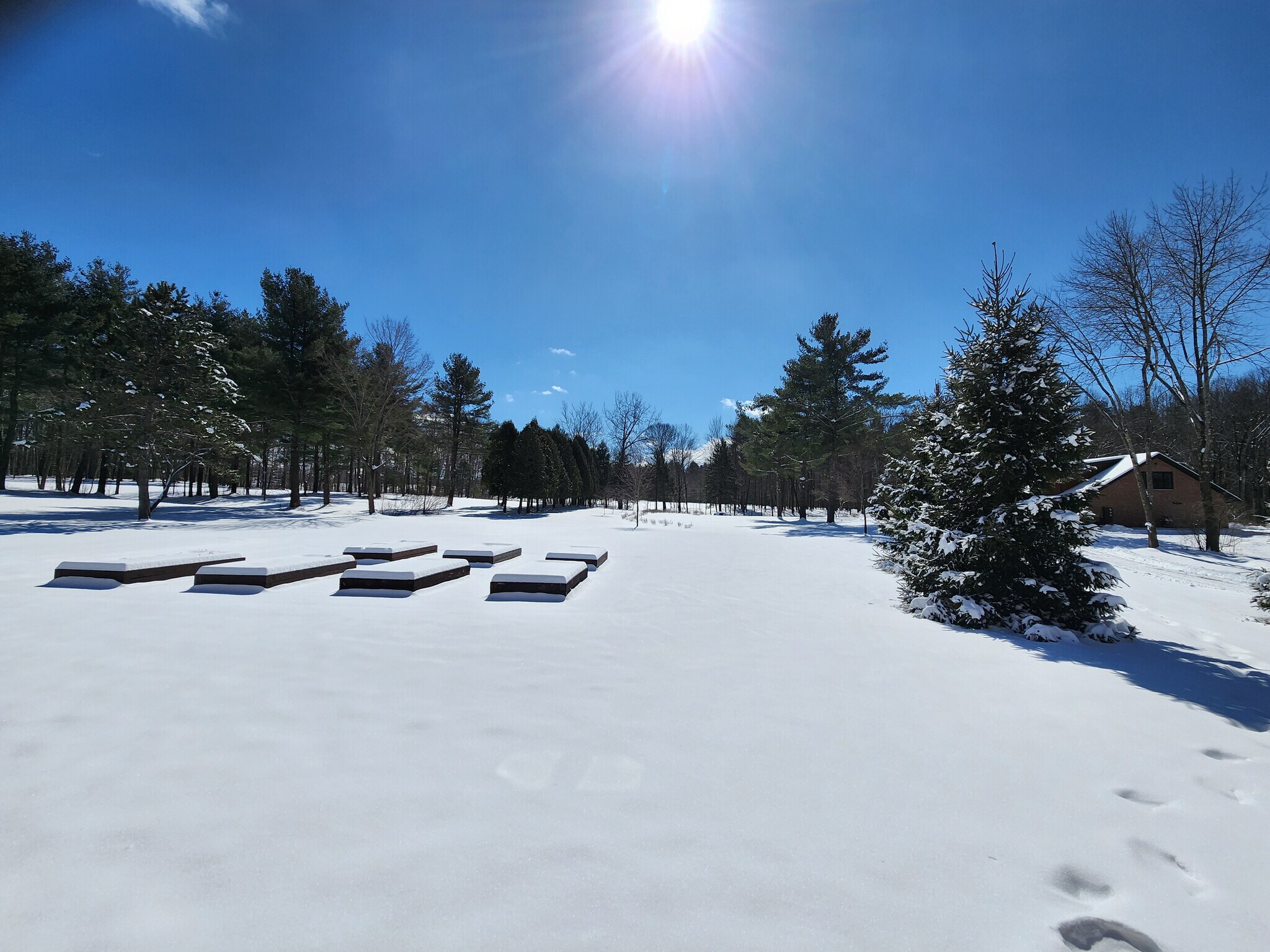 front field in winter - 2198 Blakely Rd