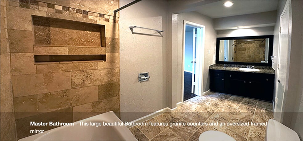 Built in niche to keep shower neat - 6723 Eastridge Dr