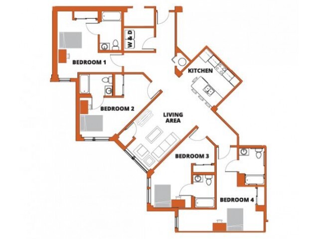 Floorplan - Campus Walk One