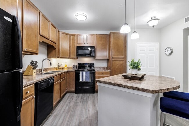 Full Kitchen with island - Overture Ridgmar 55+ Active Adult Apartment Homes