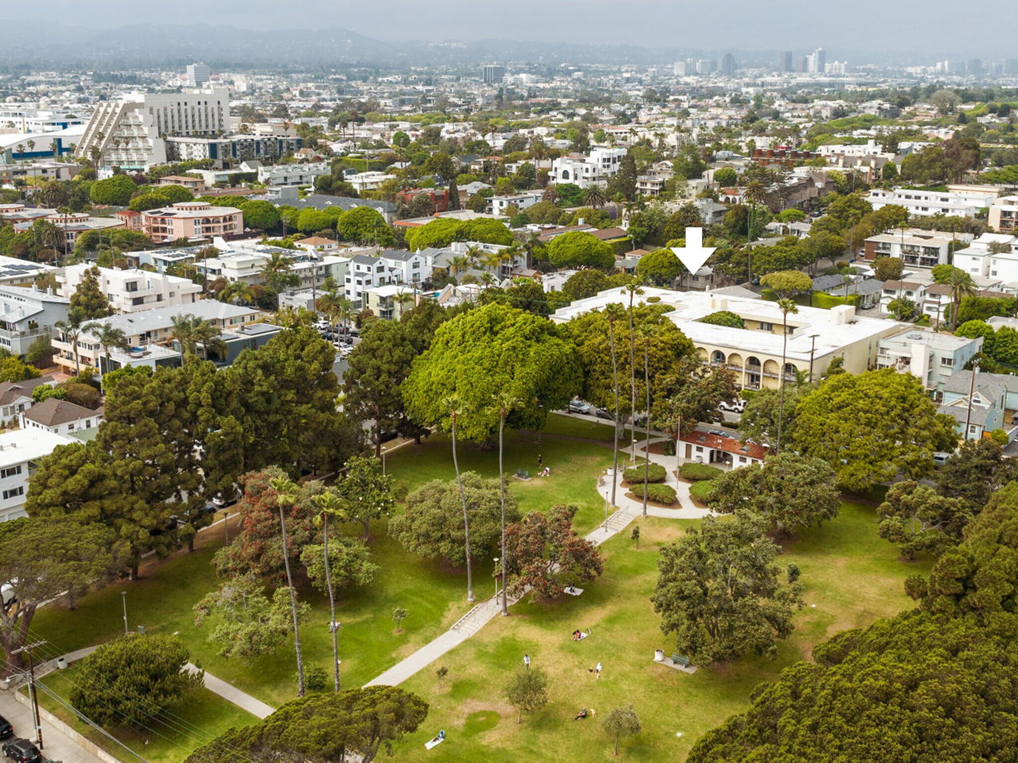 Aerial Photo of Condo #2 in front of Hotchkiss Park - 2311 4th St