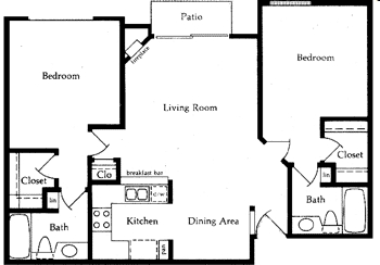 2BR/2BA - The Oaks Apartments