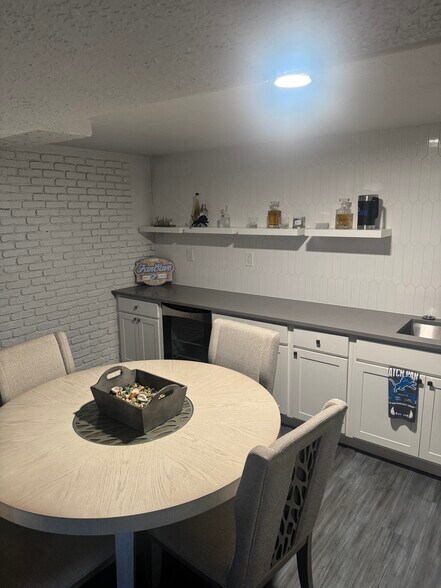 Basement Wet Bar / Wine cooler Granted Counter top - 1728 Beacon Dr