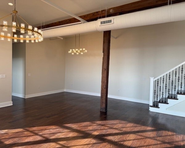 Dining area with stairs to private balcony - 740 E North St
