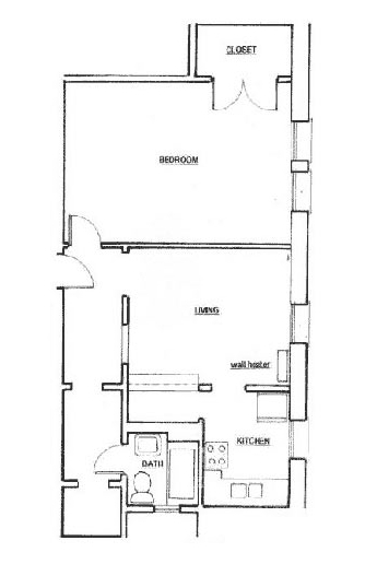 Large One Bedroom - Brookmore Apartments