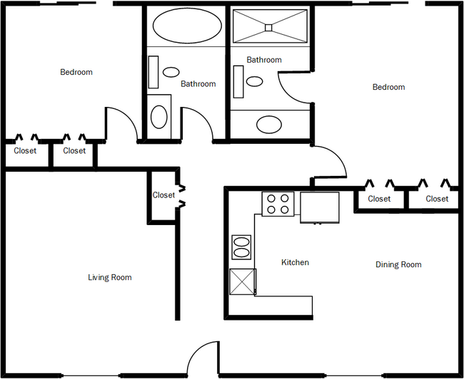 Floorplan - Lakes at Largo Apartments