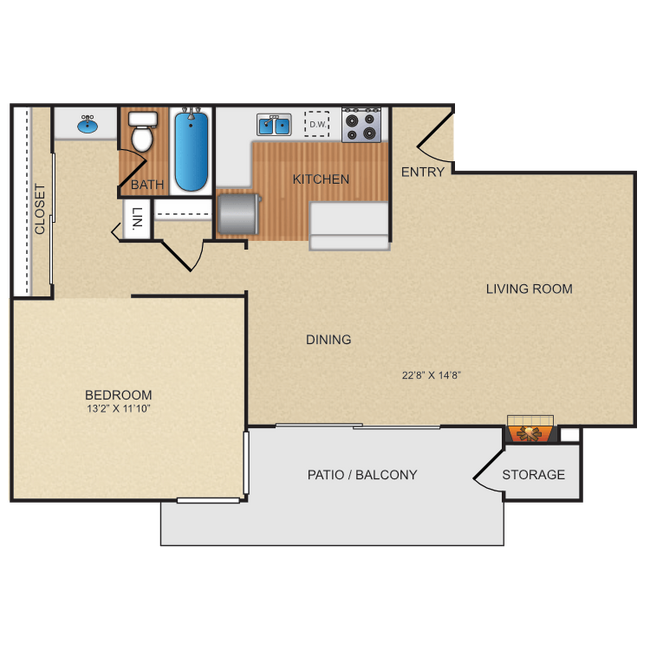 Floorplan - Fountain Park Apartments