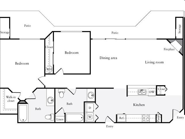 2BR/2BA - Redmond Park Apts