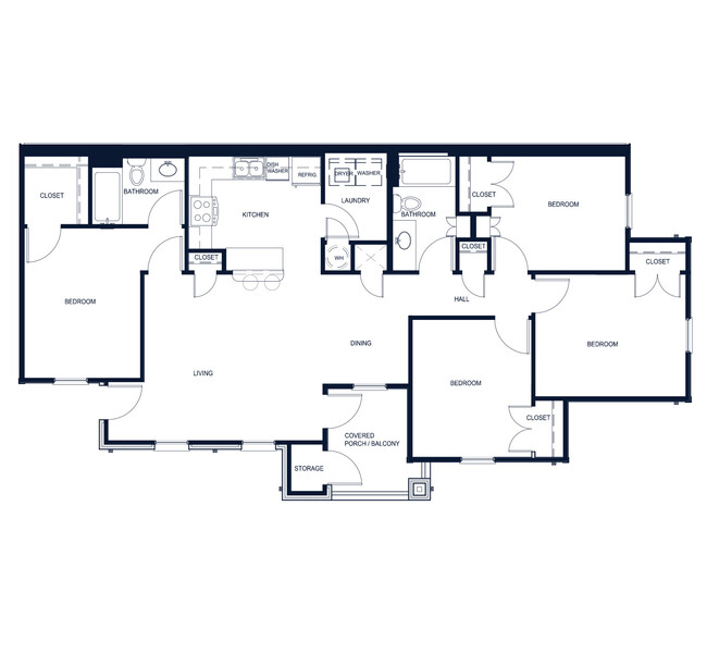 D - 1310 sqft - Pines At Allen St