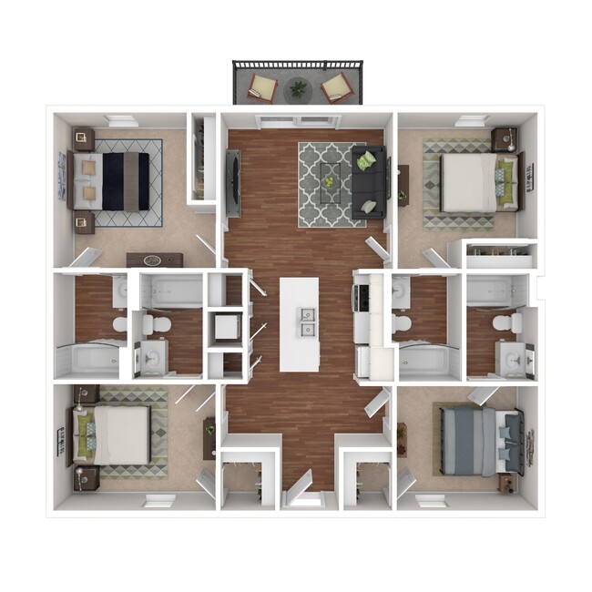 The Qube DQ - 4x4 Floorplan - The Q'ube