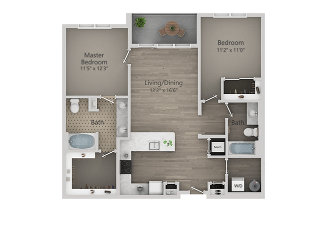 Floorplan - Arcadia Apartment Homes