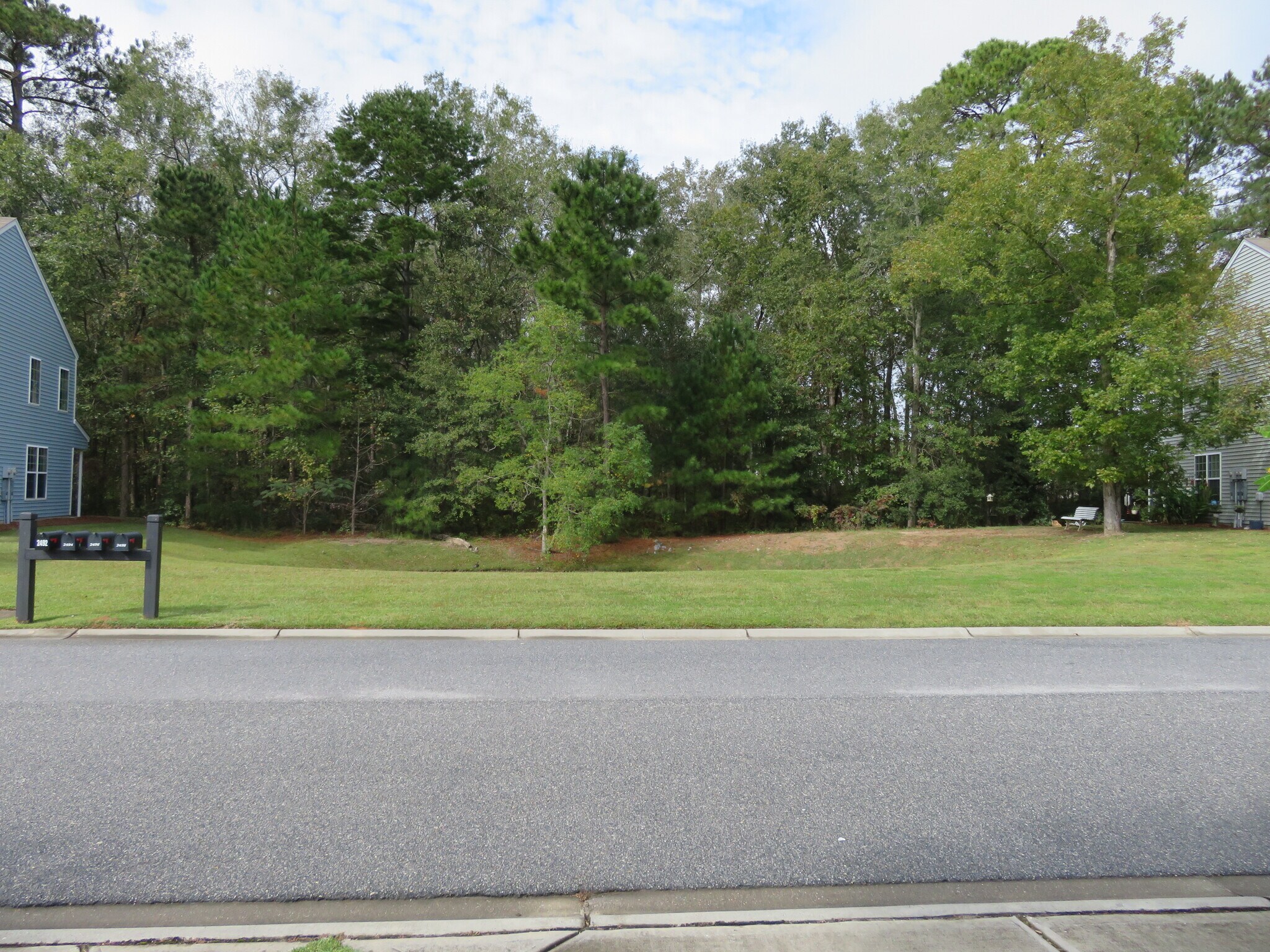 Pond View from driveway *Note mailboxes on left - 2496 Stadium Dr