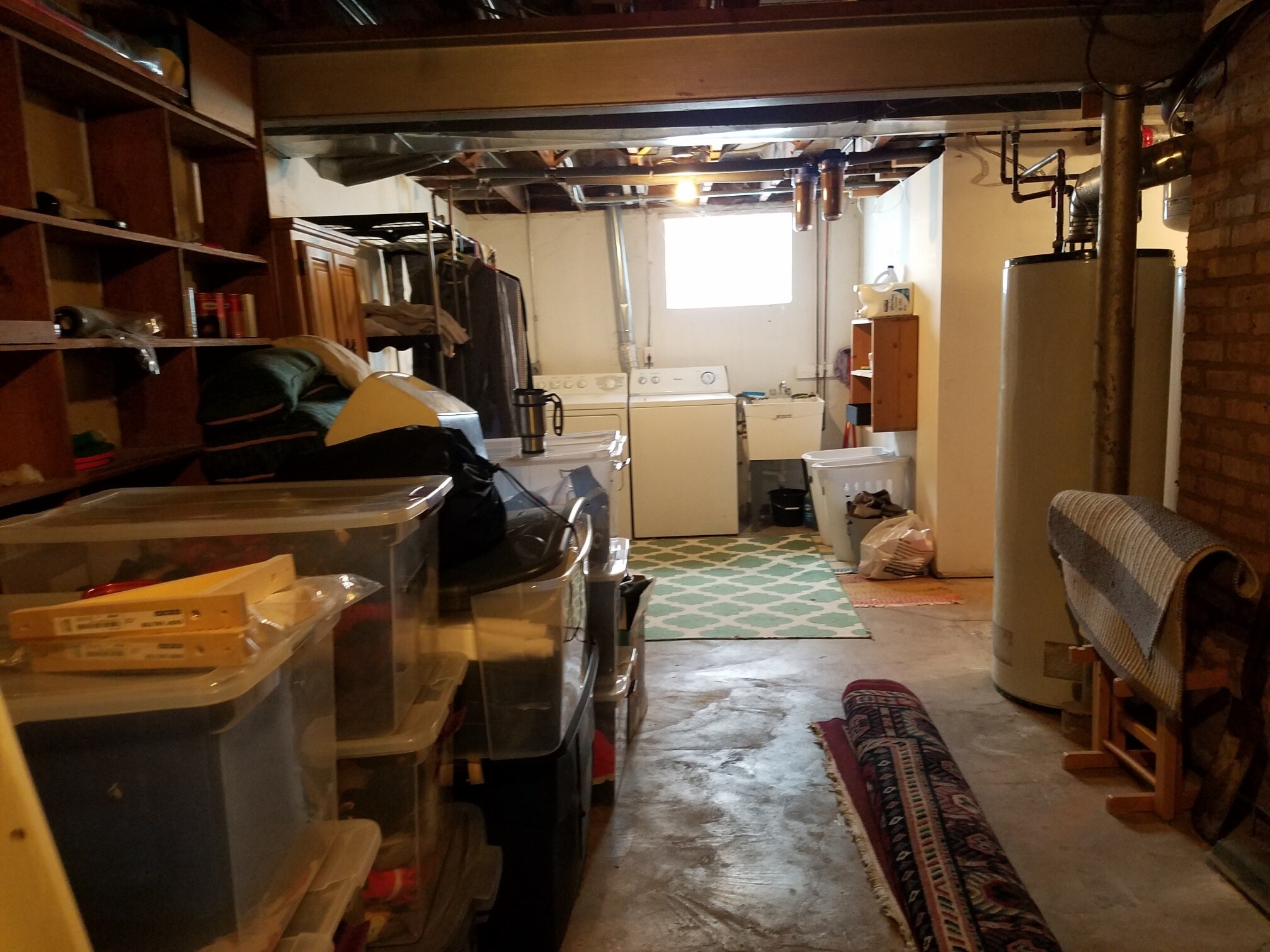 Laundry room and storage area - 121 Grove Ave