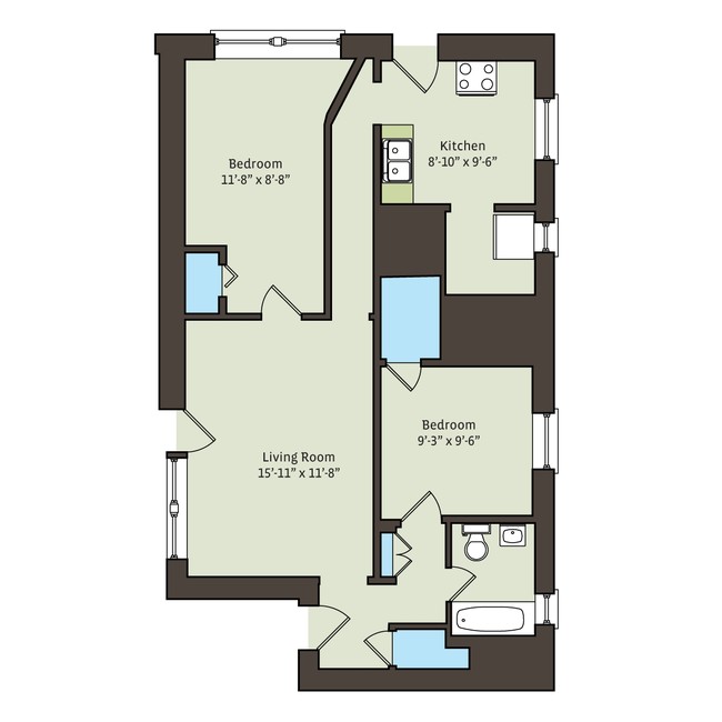 Floorplan - 5411-5421 S. Ellis Avenue