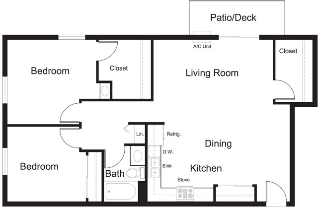 Floorplan - De Pere Apartments