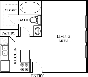 1BR/1BA - The Colony