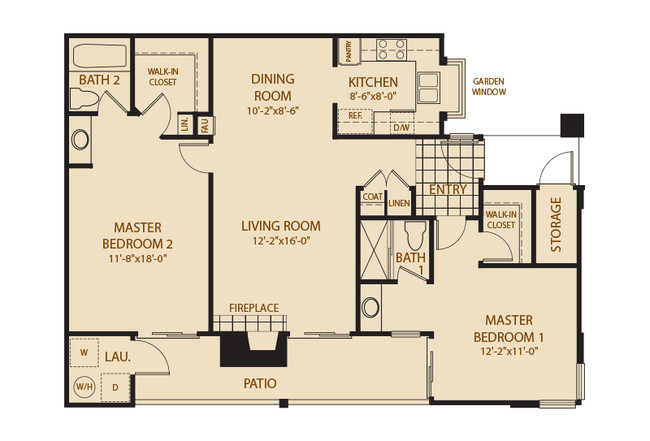 Floorplan - Ridgecrest Apartments