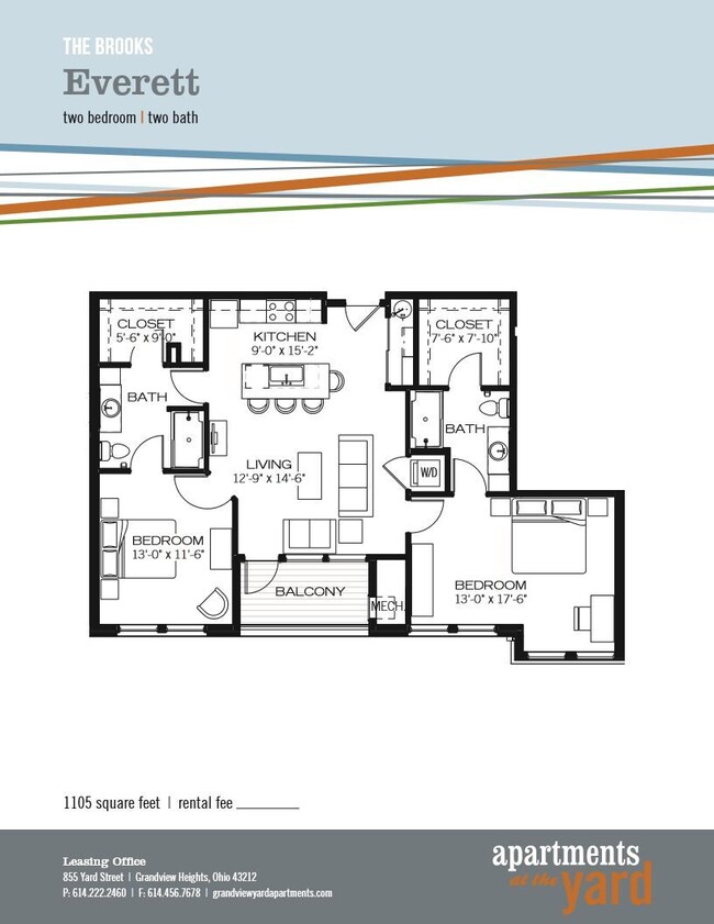 Floorplan - Apartments at the Yard: Brooks