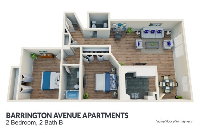 Floorplan - Barrington Avenue Apartment Homes