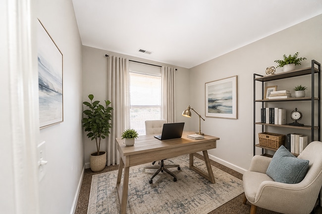 At home Office Room with carpet - Overlook