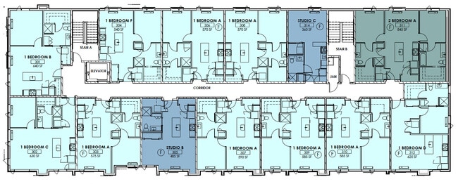 Third Floor - Michigan Place Apartments