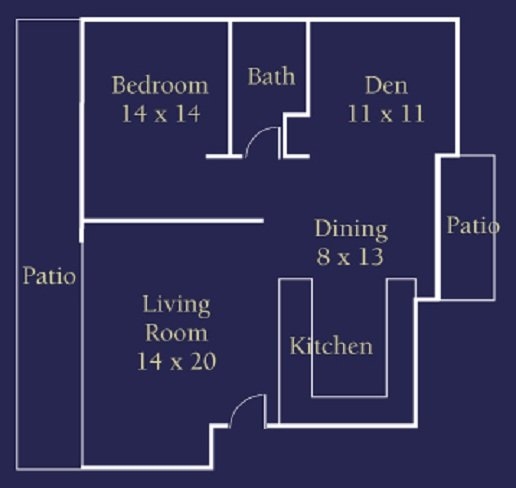 1BR/1BA - Villa Del Mar Apartments