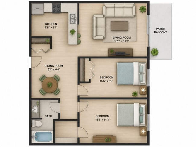 Floorplan - Walnut Street Apartments