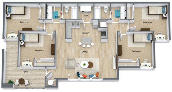 Floorplan - The Overlook Apartments Norman