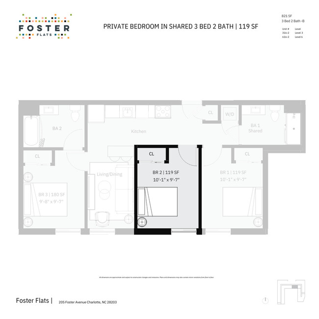 Floorplan - Foster Flats