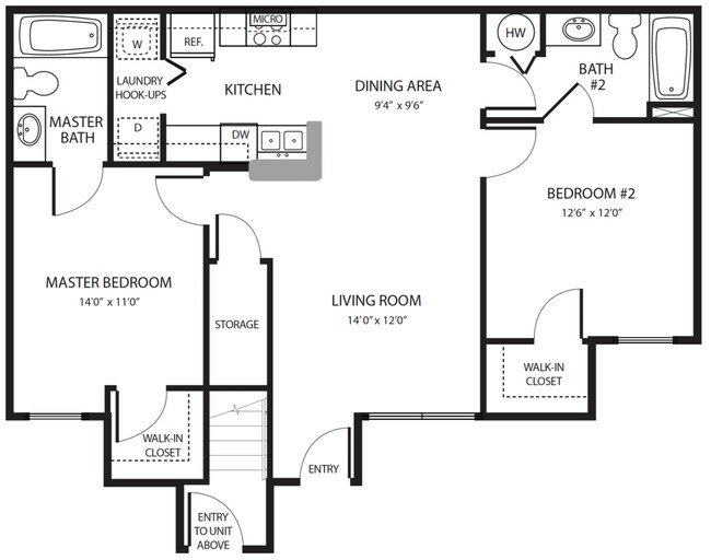 Floorplan - Brook Haven Apartments