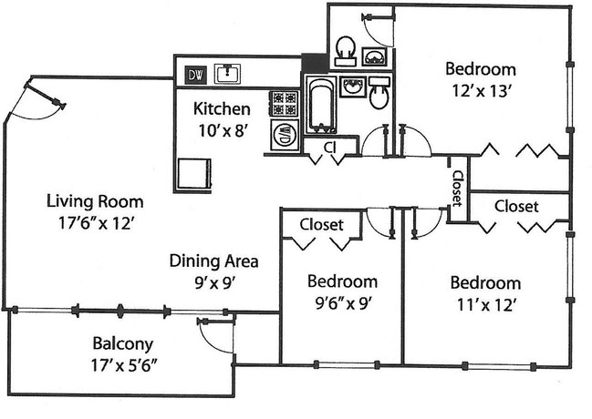 Floorplan - Ashton Square Apartments