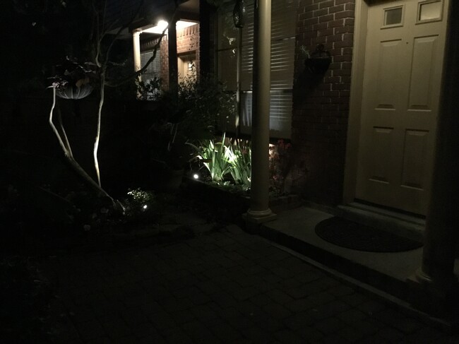 Solar lighting at night - 1103 Dulles Ave