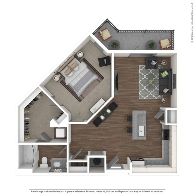 One bedroom apartment in Charlotte, North Carolina. - Lantower Waverly