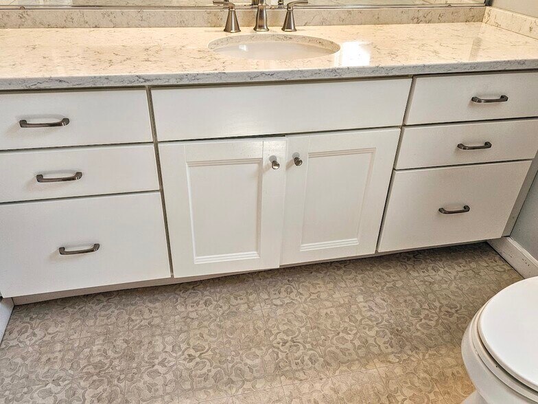 Bathroom cabinet with quartz counter - 30 Fairfield Ave
