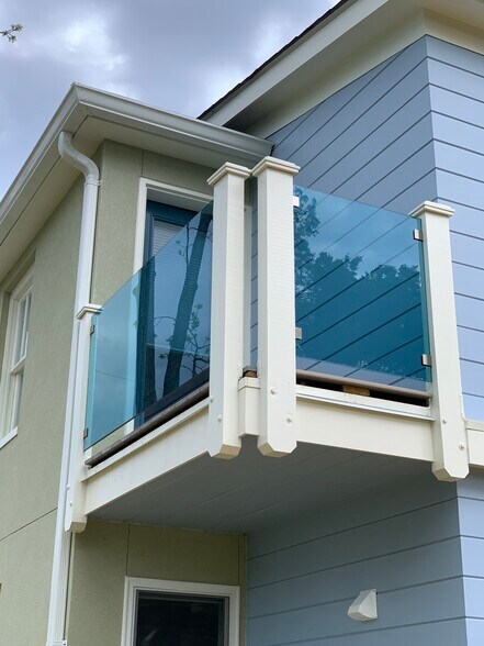 Bedroom balcony with glass railing - 610 Montrose Avenue Apt B