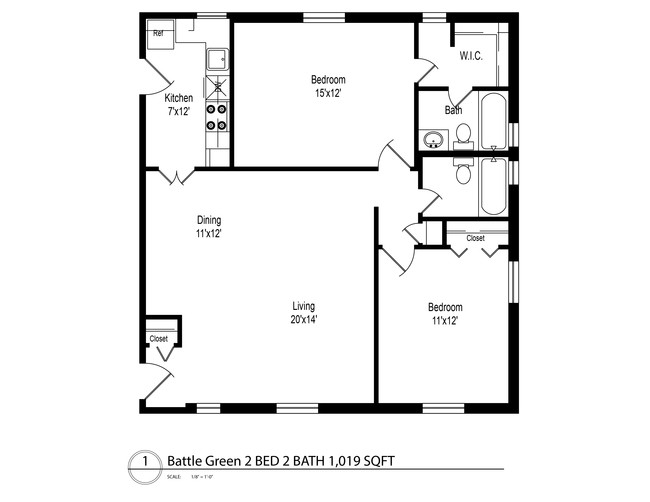 Floorplan - Battle Green Apartments