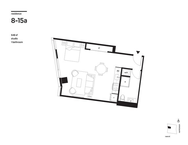 Studio - 548 SF - Bridge