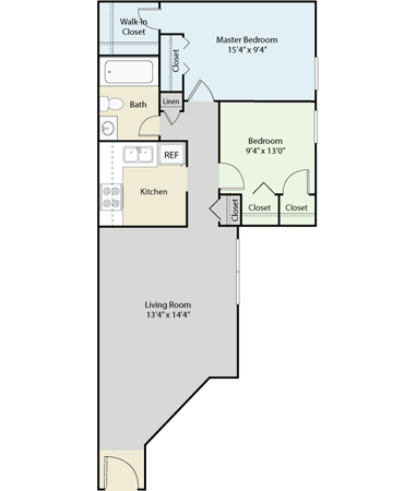 Floorplan - Berkdale Apartments