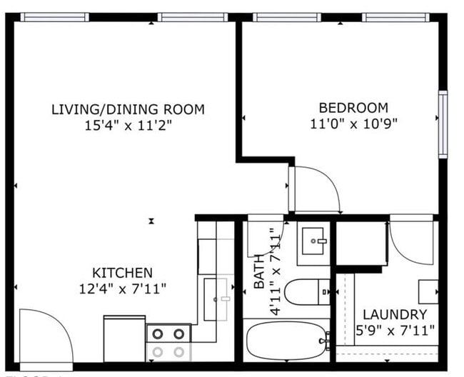A1 - 1 BED / 1 BATH / 580 SQFT - Flamingo