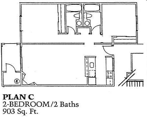 C - 2 Bedroom 2 Bath - Laurel Creek