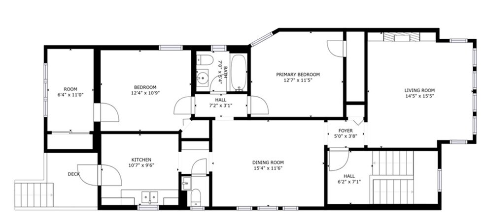 Floor Plan Unit 2 - 6923 S Merrill Ave