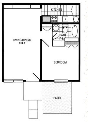 One Bedroom - Baltimore Court Apartments