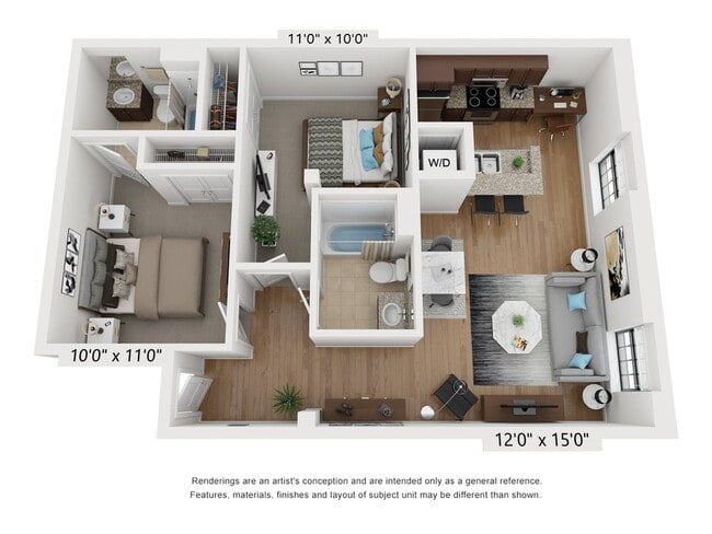 2 Bed 2 Bath - Dill Building