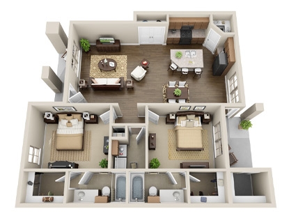 2BR/2BA - Haverhill Place (Free: Wifi, Cable, & Water)
