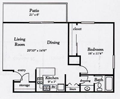 1BR/1BA - The Continental (03/26)