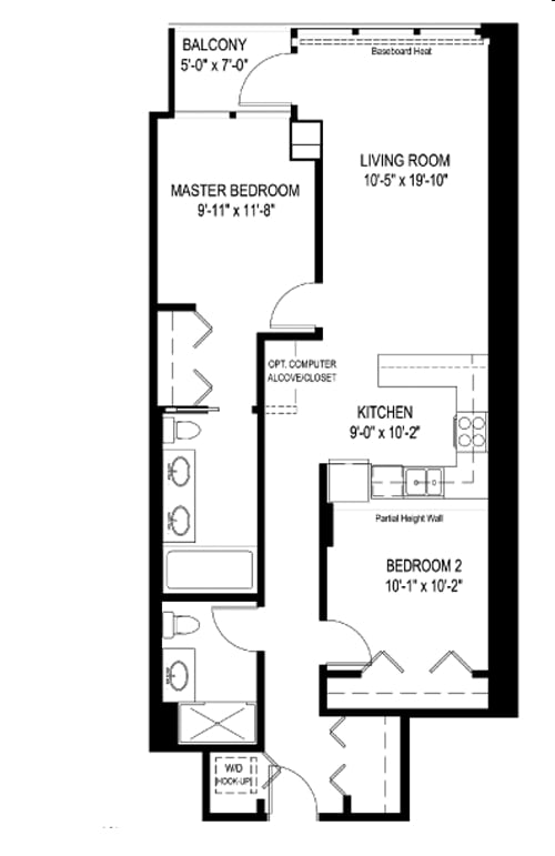 2BR/2BA - 235 W Van Buren St