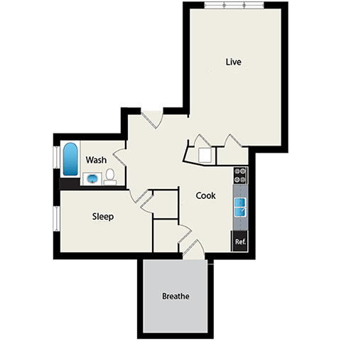 Floorplan - Reside on Irving Park