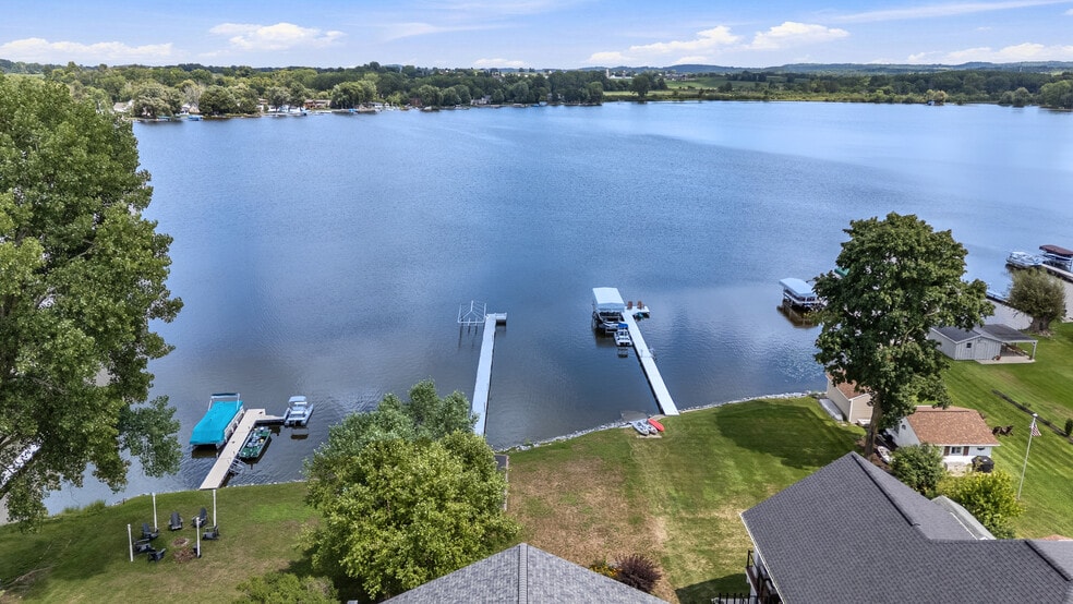 Drone shot of lake - 2438 Lough Ln